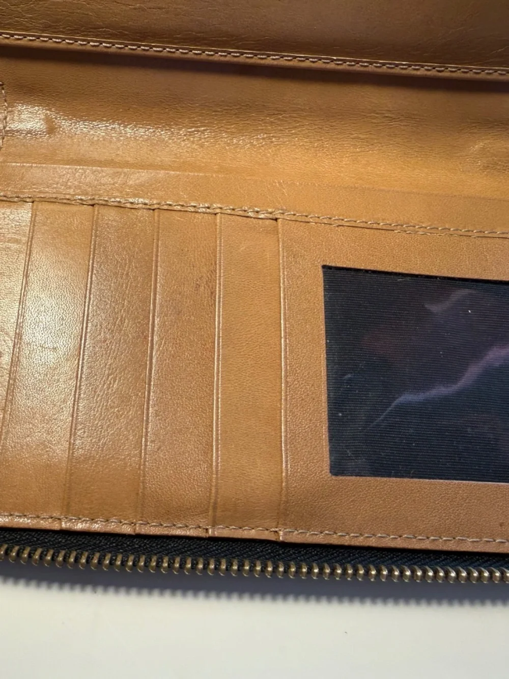 Black Leather Zip Around Kate Spade Wallet